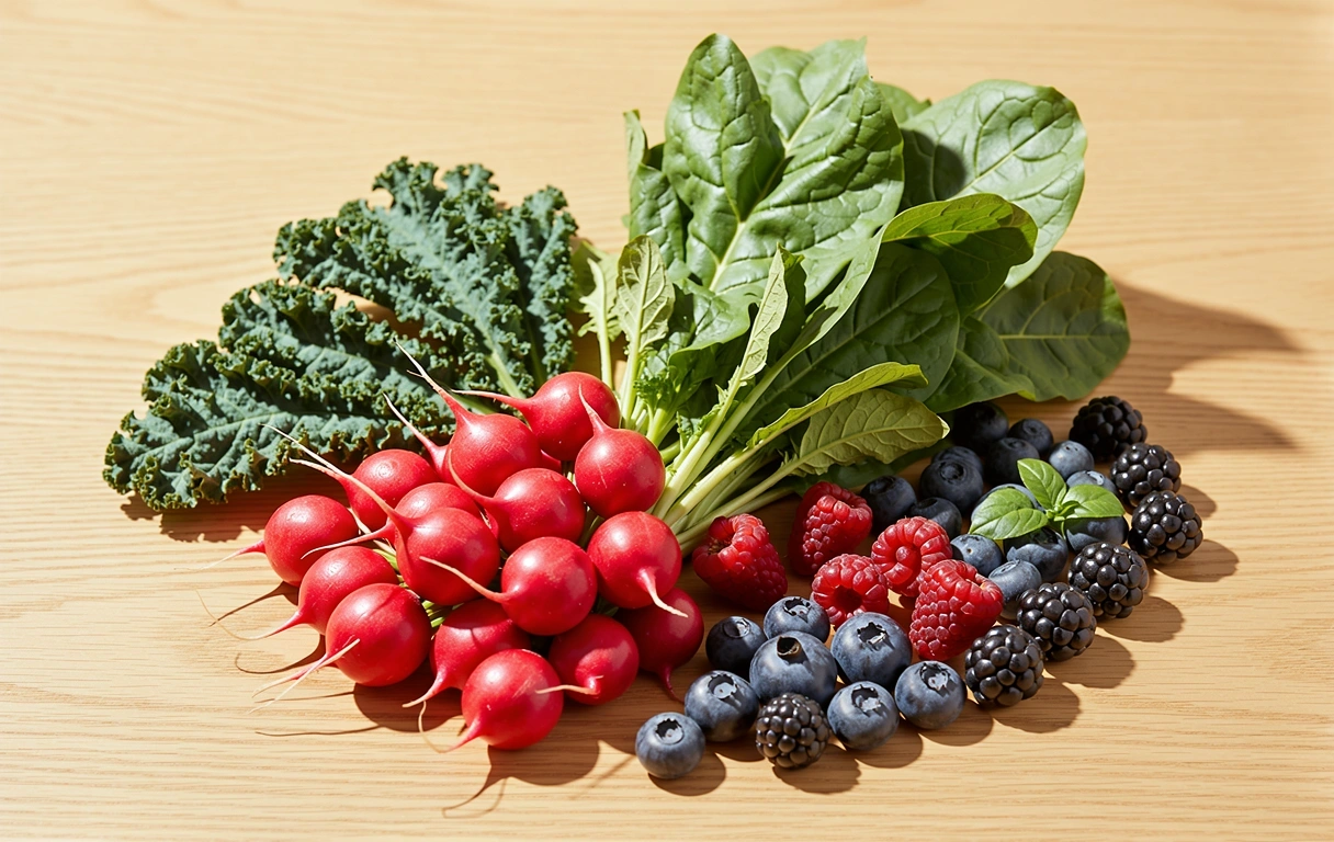 Frisches Gemüse und Früchte